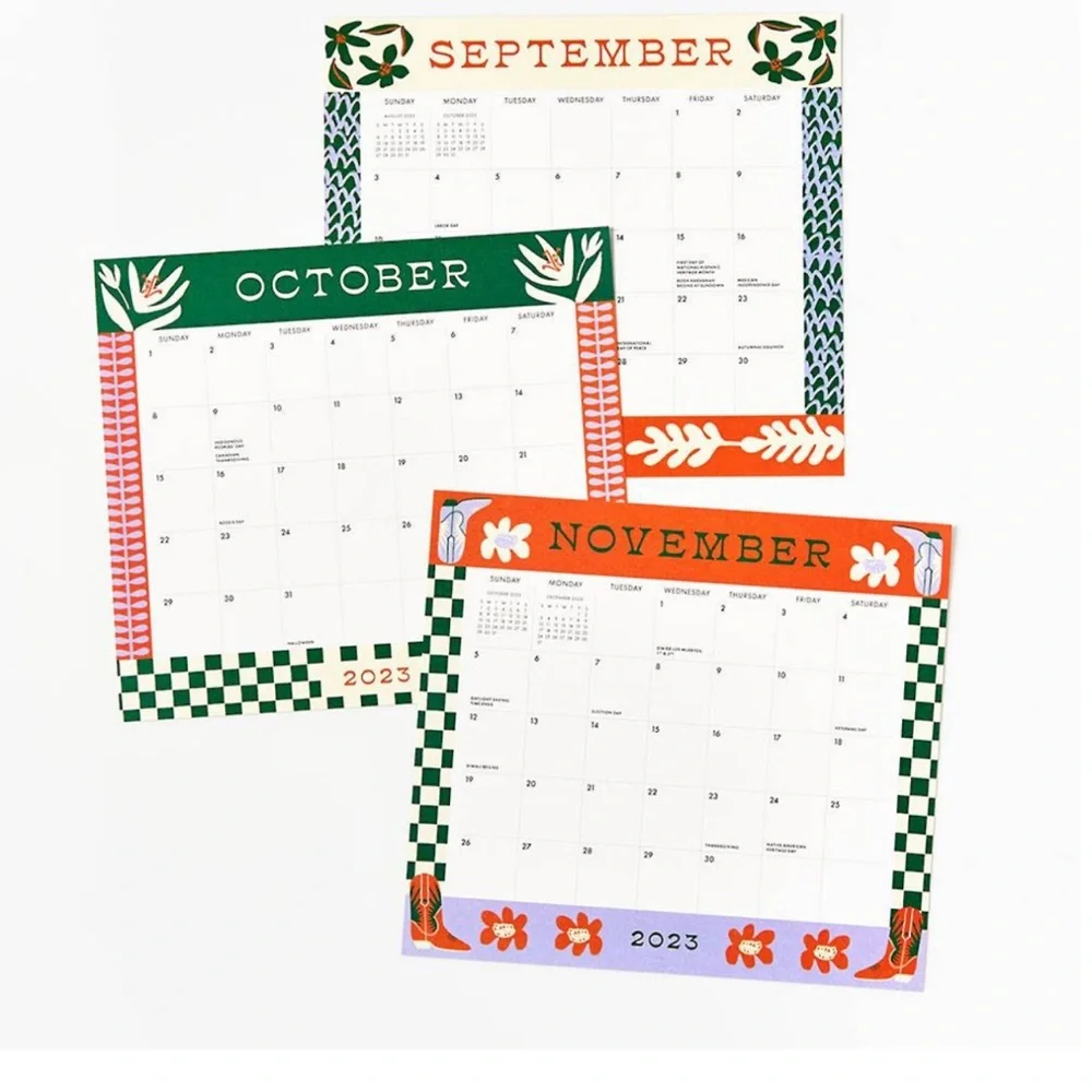 Paper Source 2023-2024 Groovy Graphics Magnetic Calendar